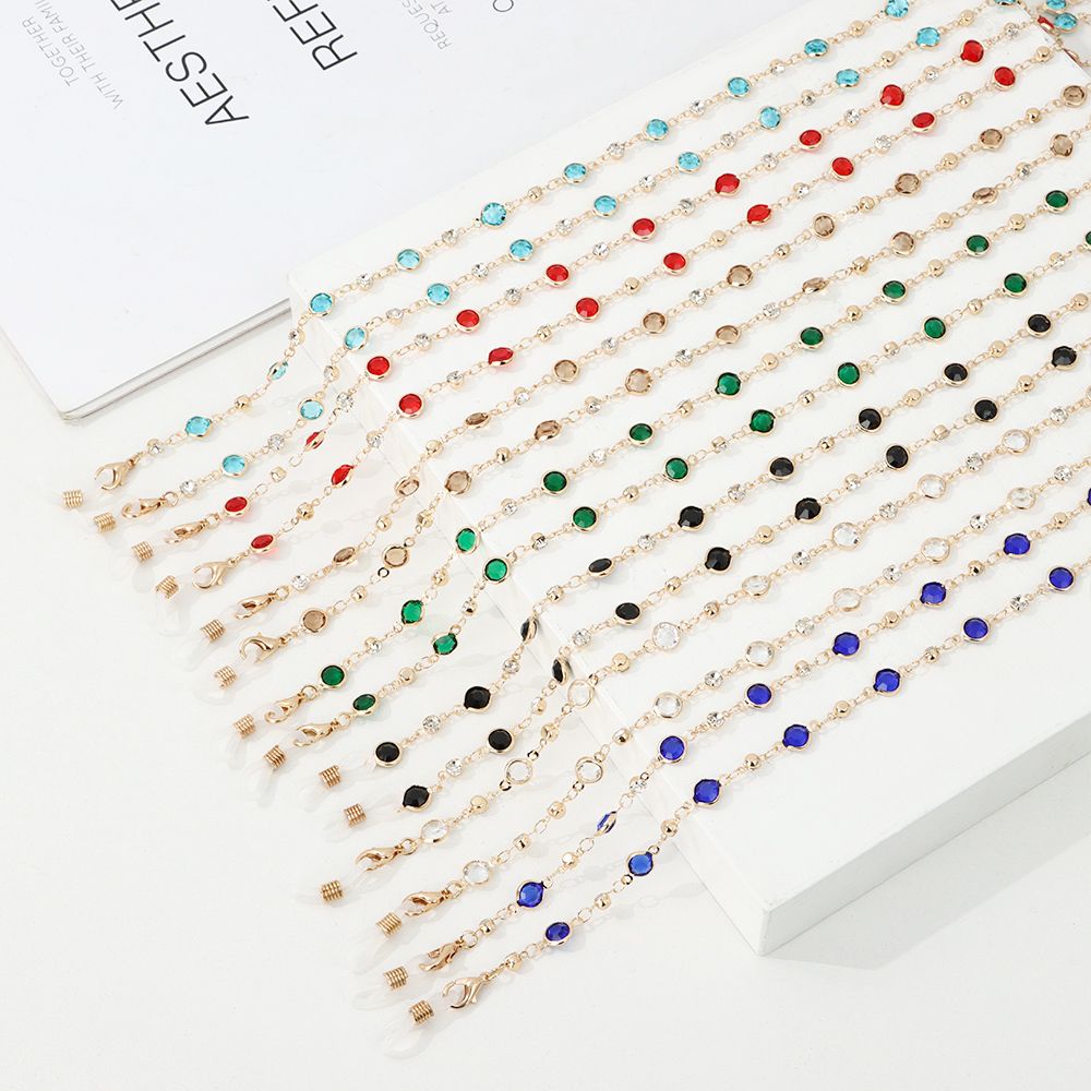 Sunglass Retainer Cord - سلسلة النظارات للنساء الاكريليك الملونة كريستال