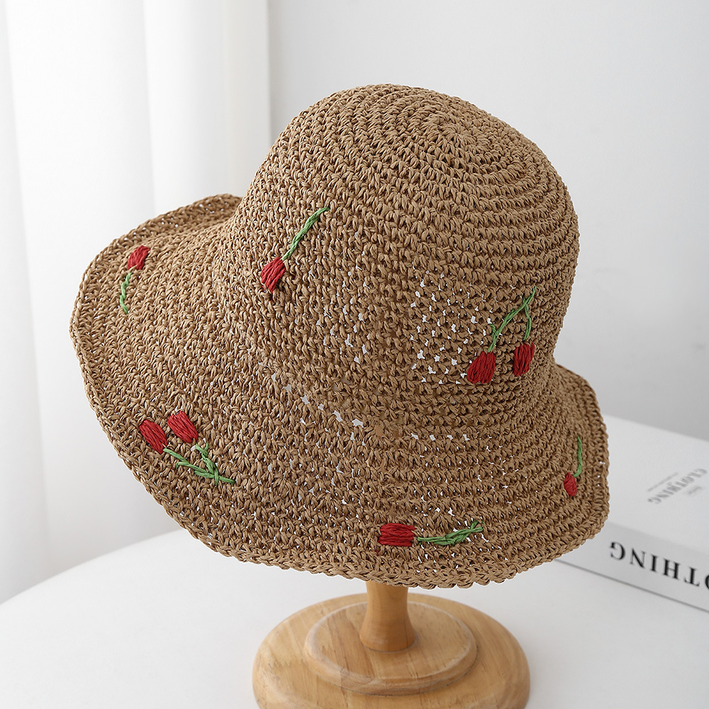 قبعات الصيف للنساء قبعة الشمس  - مراجعة Bucket Hat Straw وسعره